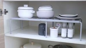 Kitchen cabinet rack (retractable) under the sink rack shoe rack space saving rack