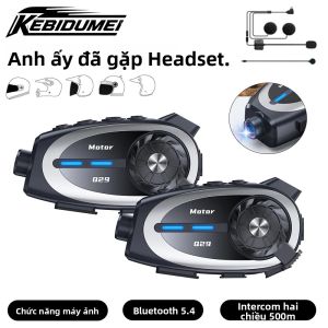 KEBIDUMEI Q29 Tai Nghe Không Dây Mũ Bảo Hiểm Xe Máy 1080P Dashcam Loa Bluetooth WiFi Đầu Ghi Video Moto Intercom Phụ Kiện