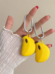 Fun Quirky Banana Silicone Protective Case for Apple AirTag Anti-Loss Device Personalized Shockproof Water-resistant
