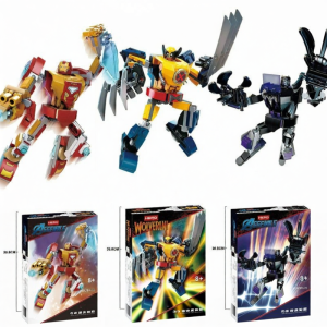 LELE BROTHER | Superhero Wolverine Steel Armor Black Panther Construction Blocks Toys