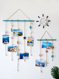 Creative Photo Wall Decorations Mediterranean Style Indoor Dormitory Kindergarten Room Decorations Hand-Painted Wood Artwork
