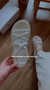 Dép Quai Hậu Nữ Đen Quai Dây Mềm Đế 3PH Nhẹ Êm Fullbox