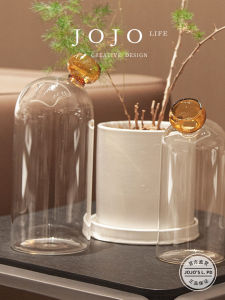 Artificial Blown Glass Flower Vase Small Mouth Single Stem Hydroponic Flower Pot Modern Simple Style Home Decoration Living Room