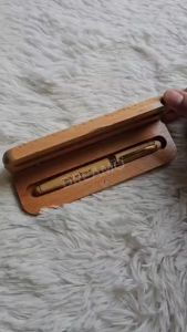 Pen With Box Custom Design Laser Wood Bamboo Engrave Gift Present Nama Ukir Hadiah