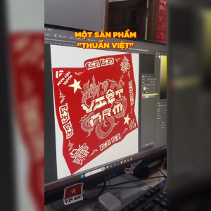 Khăn BANDANA DOKCRAZY khăn Việt Namyêu nước khăn phối nhiều kiểu đeo dễ dàng tiện lợi họa tiết độc đáolụa latin