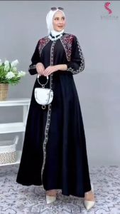 COD Sellena Dress BUSUI Polo Linen Bordir: Dress Wanita Terbaru 2024