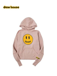 Hooded Patchwork Smile Patterned Fleece Sweatshirt