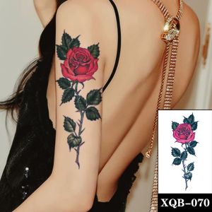 XQB 070 Seni Tato Temporer Tahan Air Anti Air Tahan Lama TATTO TEMPORARY Fake Tato temporer anti air Sementara bisa dihapus Tahan Air Tahan Lama - Tato Custom seri Tangkai Bunga