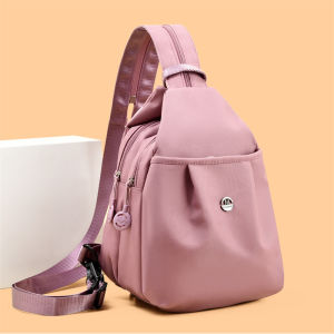 Fashionable Mini Double Shoulder Nylon Backpack Womens Bag 2025 New Model Youth Casual Zipper Closure Soft Fabric Backpack
