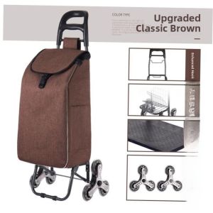 Foldable Stairs Shopping Cart Convenient Trolley Cart Portable Grocery Basket Easy to Use Household Storage Tool from China
