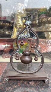 Lư Xông Trầm Treo Tạo Hình Hồ Lô Ngũ Phúc Kích Thước 23x6x24cm Nặng 15kg Bằng Đồng Màu Nâu Đẹp Độc Đáo - Đồ trang trí