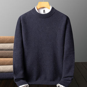 Pierre Cardin Mens 100% Pure Cashmere Sweater Thickened Half High Collar Warm Red Business Gentleman Style Long Sleeve Winter Coat