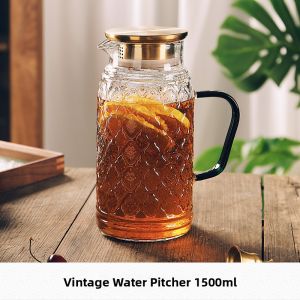 CRISTALGLASS | Retro Begonia Flower Design Glass Cup Set Home Use Living Room Elegant Tea Set