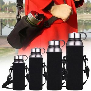 Tas Botol Air Pembawa Tas Minuman Kantong Gelas Jaring Penutup Botol Air Olahraga