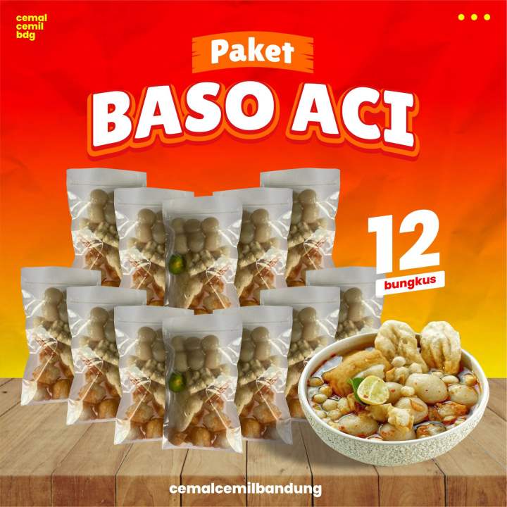 Baso Aci 12袋セット PAKET BASO ACI 12 BUNGKUS / BAKSO ACI VIRAL / BAKSO ACI KHAS
