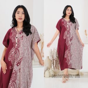 Daster Lowo Jumbo Yuriko Daster Jumbo Busui Dan Bumil Tiga Kancing Depan Bahan Rayon Daster Batik Rafa