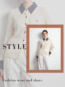 7.Modifier | Áo Cardigan Phối Nút Carô Dễ Dàng Slim