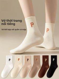 Tất MiiOW cho nữ làm bằng cotton pha polyester spandex dáng dài