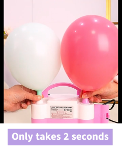 Electric Balloon Pump with Dual Outlets - Inflate Balloons Quickly and Effortlessly