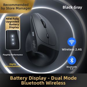 inphic | Wireless Bluetooth Dual Mode Vertical Ergonomic Mouse
