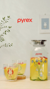 PYREX 2pc Double Wall Glass Mug 250ml – Miffy Floral