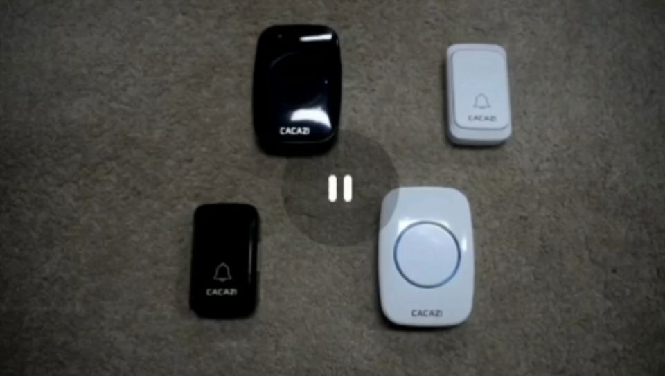 🔔✅ขายดีที่สุด✅🔔กริ่งประตูไร้สาย Cacazi ระยะการใช้งาน 300 เมตร เสียงเมโลดี้ที่สดใสหลากหลาย ริงโทน 38 เสียง กันน้ำและฝุ่น ดีไซน์สวยงาม Cacazi Wireless Doorbell Set【ใช้แบตเตอรี่】