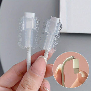 5/10/20/30Pcs Data Cable Protector Sleeves Transparent Anti-Breakage Cord Saver Flexible Cord Management Cover for Android iPhon