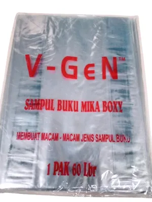 SAMPUL BUKU MIKA SAMPUL BUKU PLASTIK UKURAN BOXY 1PAK 10PCS