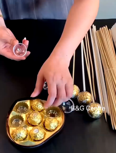 100pcs Chocolate Box Container Cover Chocolate Ferrero Rocher Bouquet Surprise Gift 巧克力盖