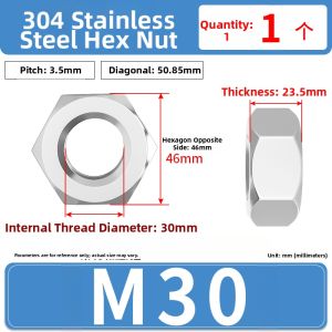 JINJUNTAI | Stainless Steel Hex Nuts