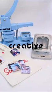 Magnetic Button Badge Maker Pin Maker 50mm x 50mm DIY Custom Square Ref Magnet Display Machine for PersonalizedCreations