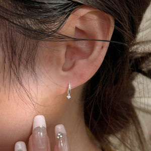 Minimalist Petite Water Drill Earring Ear Jewelry 925 Silver Pin