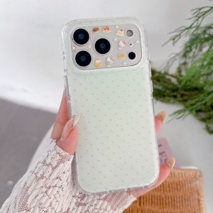 Sanrio | Cute Full Lens Protective Polka Dot Hello Kitty Case For iPhone 17 16 15 Pro Max 17Pro Acrylic Shockproof Phone Cover With Chain