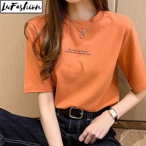 Women Casual Tops O-Neck Short Sleeve Loose Letter Print T-shirt Blouse
