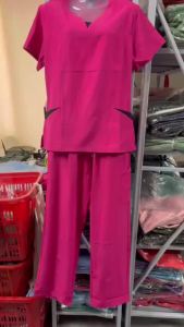 Medical Nurse Beauty Salon Workwear Clinical Scrubs Top + Pant Spa Doctor Nursing Tunic Suit Surgical Uniforms Woman Scrub Set