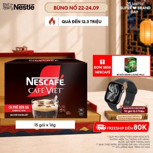 [FREESHIP TOÀN QUỐC] Hộp Cà phê đen hòa tan NESCAFÉ CAFÉ VIỆT (16g x 15 gói)