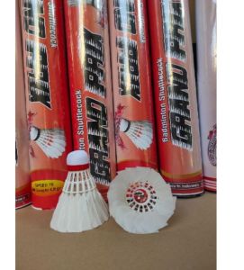 KOK BULUTANGKIS KOK BADMINTON SHUTTLECOCK GRAND PRIX MERAH 1 TABUNG 12 PCS