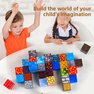 MyWorld Magnetic Blocks Full Set Childrens Toy Model Versatile Birthday Gift Magnet Building Blocks Educational Toy for Boys And Girls