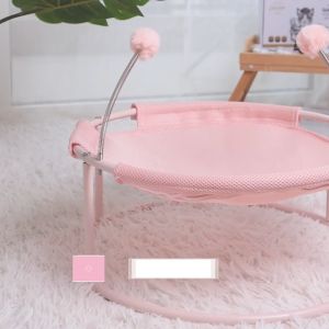 Giường Đệm Võng Võng Nằm Cho Mèo Hình Tròn Kèm Đồ Chơi Giường Đệm Võng Tròn Ổ Nằm Dạng Võng Khung Sắt Tròn