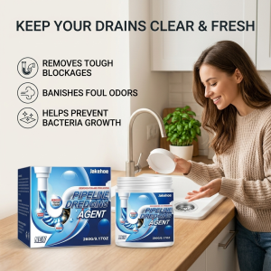 JAKEHOE Pipeline Dredging Agent Removing Grease Buildup Eliminate Pipe Odor Prevent Clogging Fast-Acting Powerful Drain Cleaner