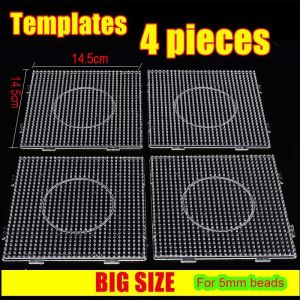 5.0mm Perler Fuse Bead Pegboard Square Shape Practical Beads Templates Circle Puzzle Template for Hama Beads Craft Stencils