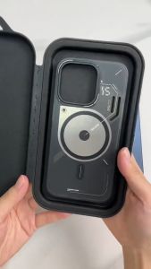 Aulumu A15 Black Cyberpunk Frosted MagSafe Case for iPhone 15 Pro Max/Pro/Plus