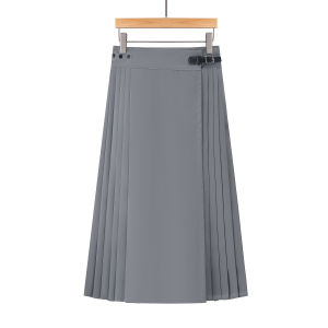 Shunhua Daily Commute Modified Midi Skirt with Belt And Pocket Pure Four Colors Spring Summer Collection Other Material 100