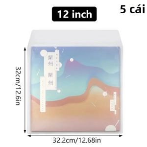 5 Chiếc PVC Vinyl Record Vỏ Bọc Bên Ngoài 7/10/12 Inch Làm Dày Chống Thấm Nước Dẹt Mở Trên Túi Có Cho LP Bộ Sưu Tập Đĩa Ghi Âm Lưu Trữ Có Thể Tái Sử Dụng