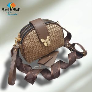 Tas Wanita Miki Sling Bag - Tas Selempang Wanita 3 Ruang Kulit Sintetis Lokal Premium