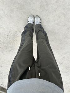 กางเกงขายาวทรงตรงผู้ชายสีเขียวทหารแห้งเร็ว กางเกงขายาวทรงตรงบางสำหรับฤดูร้อน กางเกงขายาวทรงย้อนยุคสไตล์อเมริกันสำหรับผู้ชาย