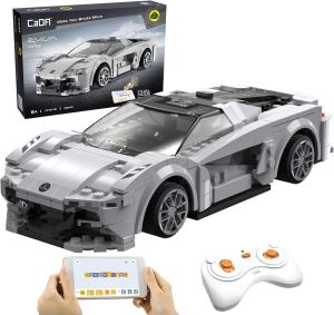 Cada APP Programming Remote Control Swedish Ghost Sports Car Building Blocks City RC Vehicle Racing Car Bricks Gifts Toy for Boy