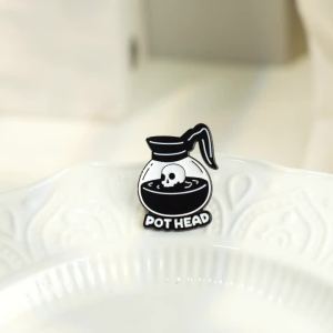 Trâm Cài Hình Đầu Lâu Quái Dị Chất Liệu Men Phong Cách Halloween Punk Hợp Kim Kẽm Phù Hợp Nam Nữ Quà Tặng Trang Sức Thời Trang.