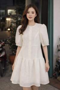 đầm tiểu thư nhẹ nhàng thanh lịch tôn dáng vt15-0426