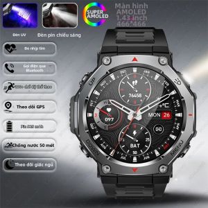 Đồng Hồ Thông Minh Quân Sự Active Edge 2026 Mới Dành Cho Nam Chống Nước 10ATM GPS HD Gọi BT 100+ Chế Độ Thể Thao Màn Hình Theo Dõi Nhịp Tim